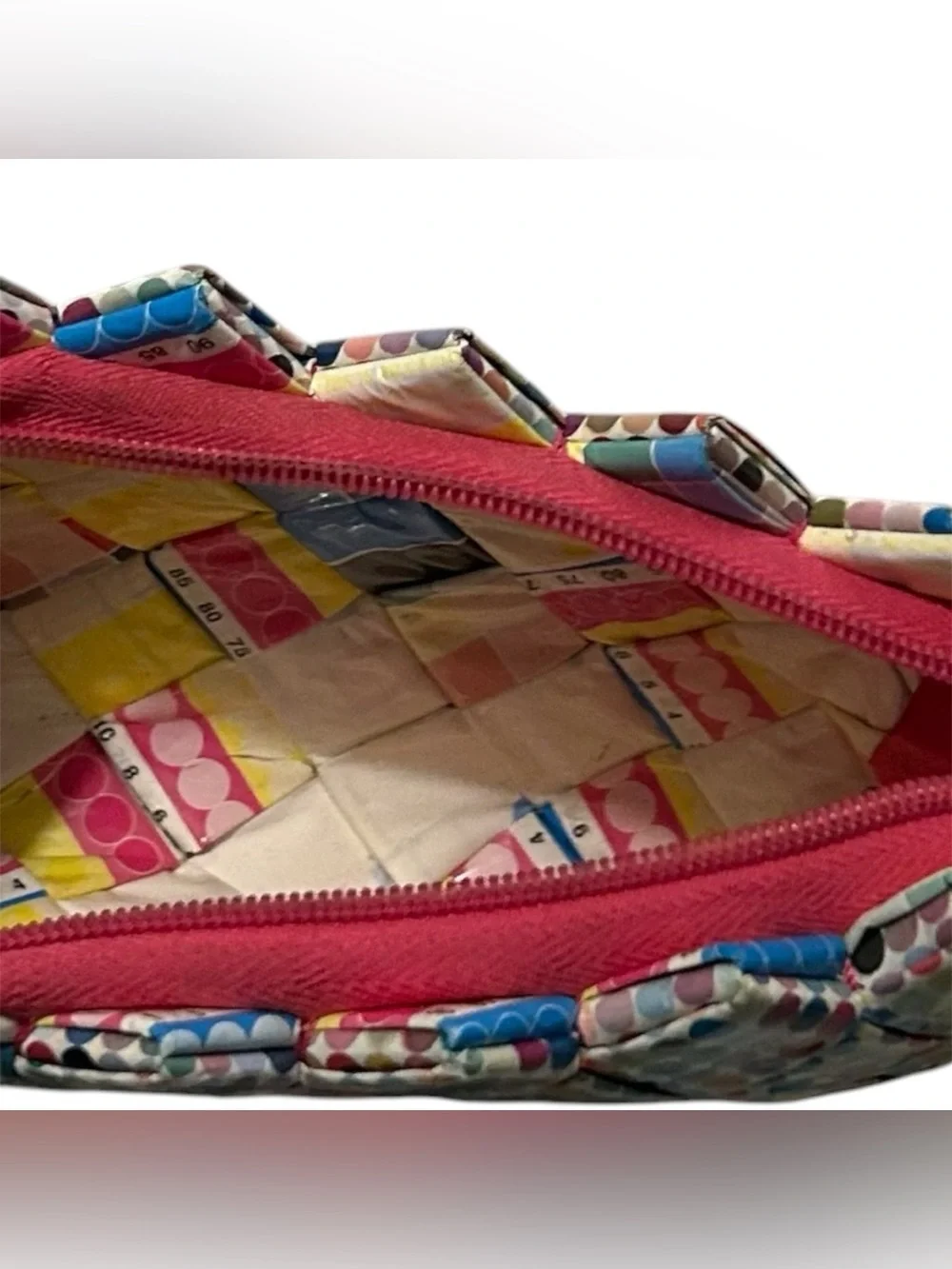 Vintage Egoist Candy Wrapper with Polka Dot Woven Clutch